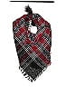 Unbranded Plaid Burgundy Red Scarf One size - photo 1