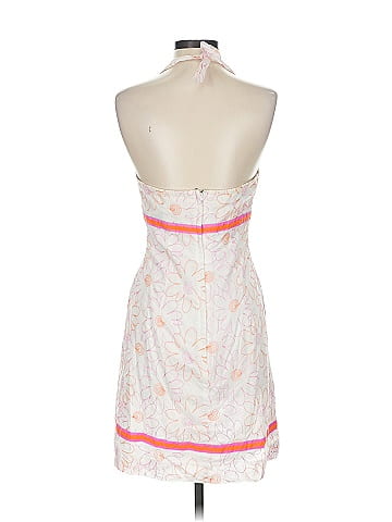 Lilly Pulitzer 100% Cotton Paisley White Cocktail Dress Size 4