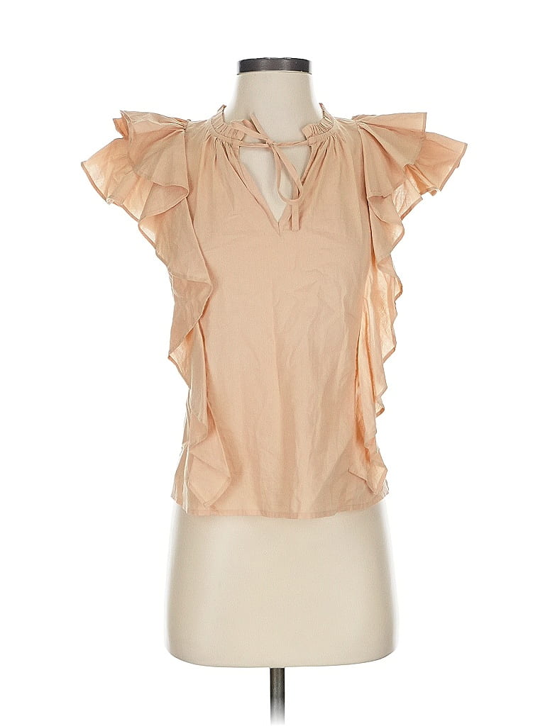 Pre-owned Amour Vert Sleeveless Blouse In Brown