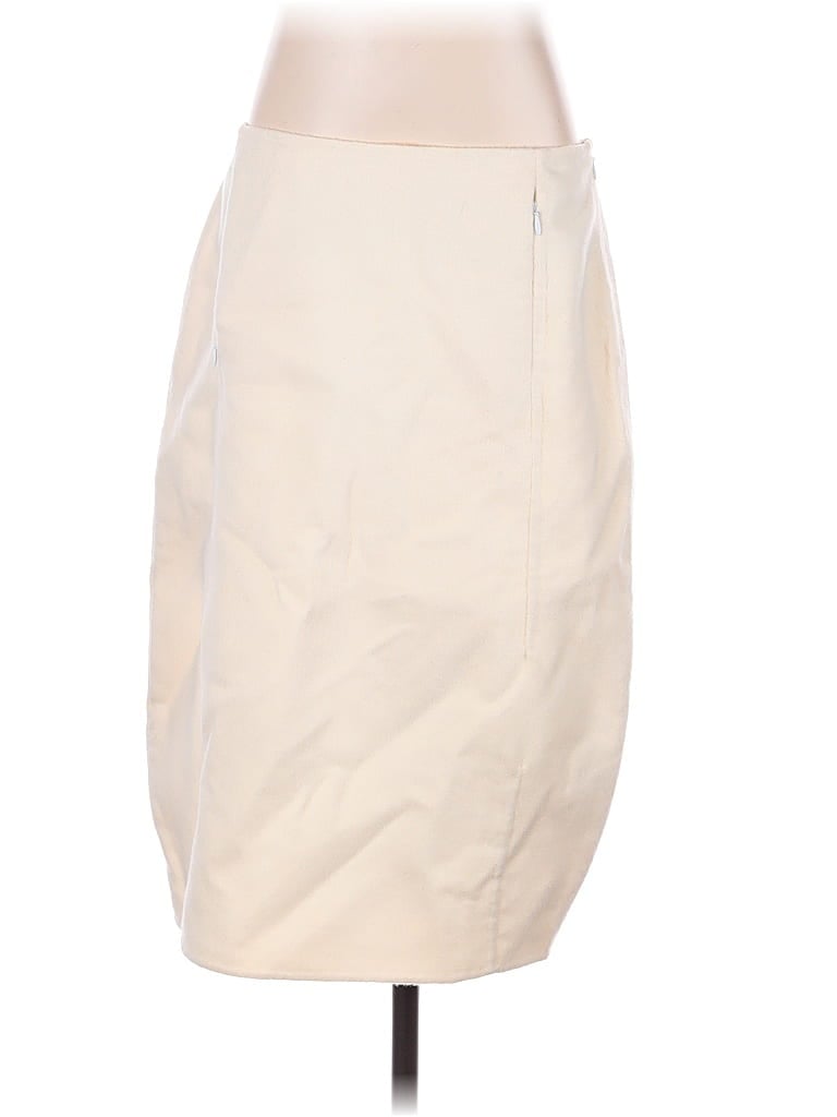 Pre-owned Unbranded Wool Skirt In White