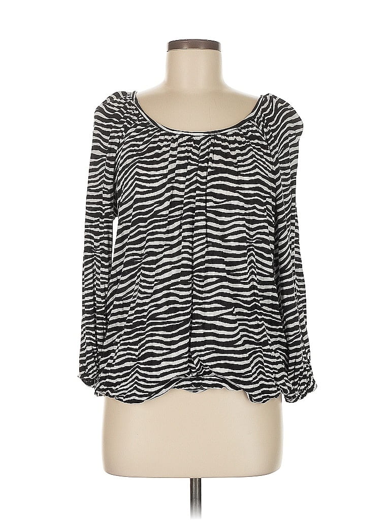 Pre-owned Michael Michael Kors Long Sleeve Blouse In Black