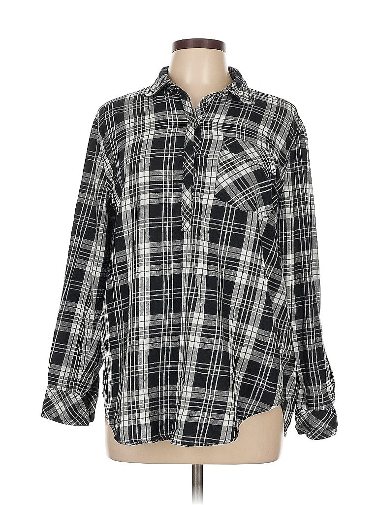 Pre-owned Gap Long Sleeve Button Down Shirt In Black