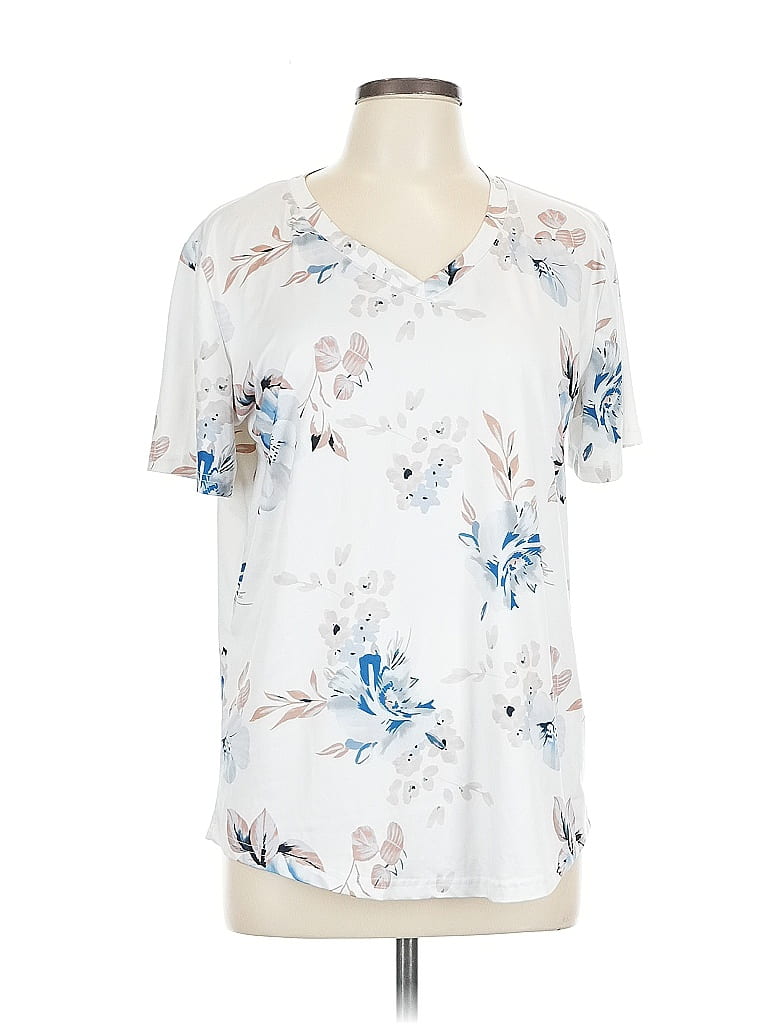 Pre-owned Unbranded Short Sleeve Blouse In White