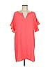 Anna Cate 100% Polyester Solid Orange Casual Dress Size M - photo 1