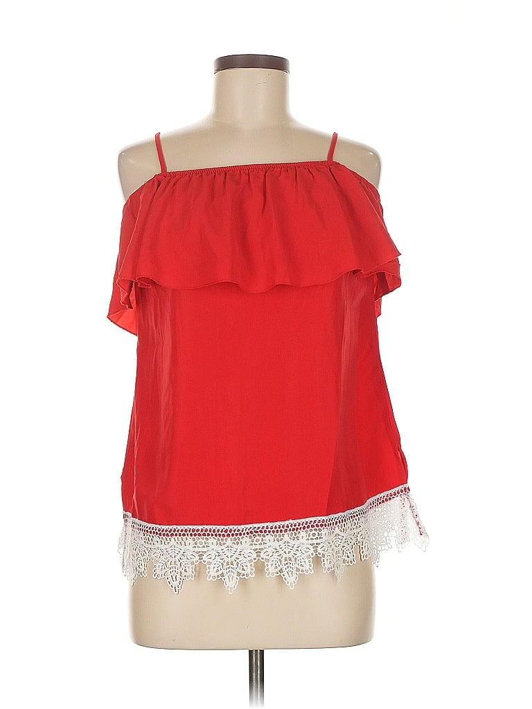 Pre-owned No Boundaries Sleeveless Blouse In Red