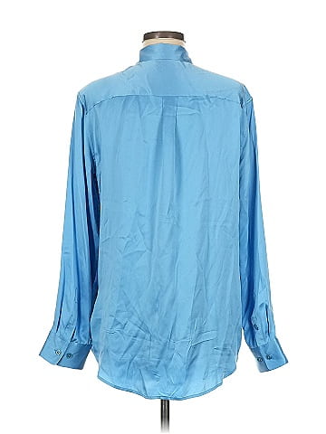 Equipment Long Sleeve Silk Top (view 2)