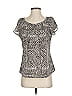 Fred David Silver Brown Short Sleeve Top Size P (petite) - photo 1