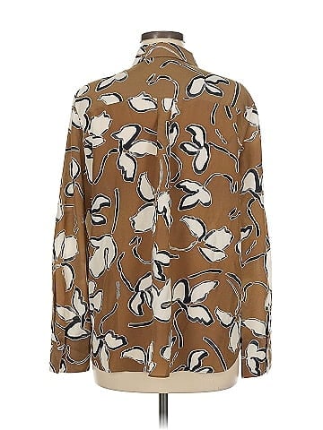 Lafayette 148 New York Long Sleeve Silk Top (view 2)
