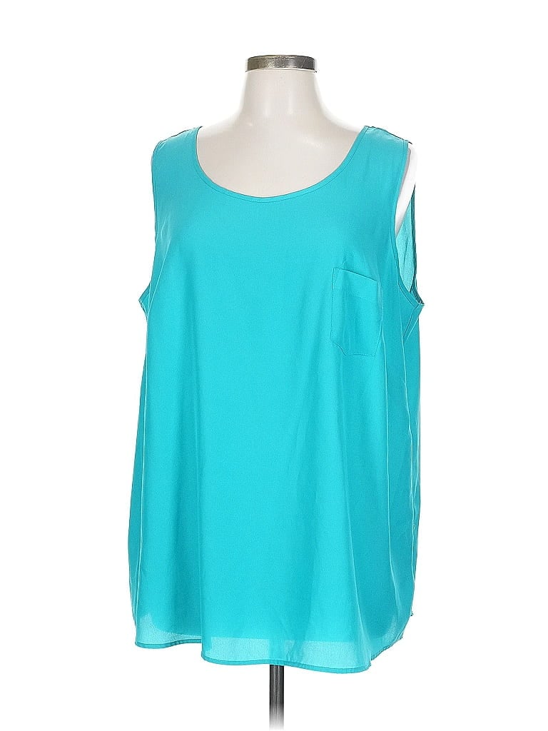 Pre-owned Unbranded Sleeveless Blouse In Blue
