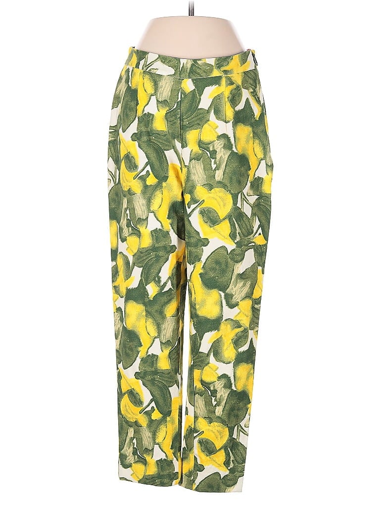 Frances Valentine Tropical Yellow Casual Pants Size 4 - photo 1