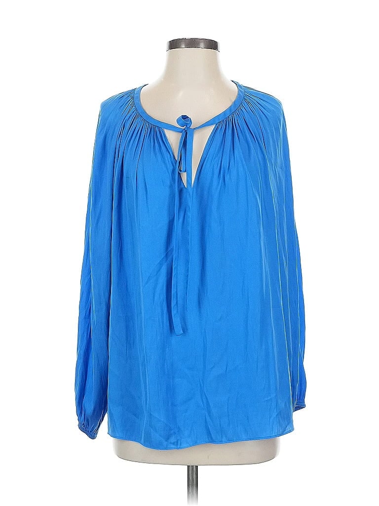 Pre-owned Vince Camuto Long Sleeve Blouse In Blue