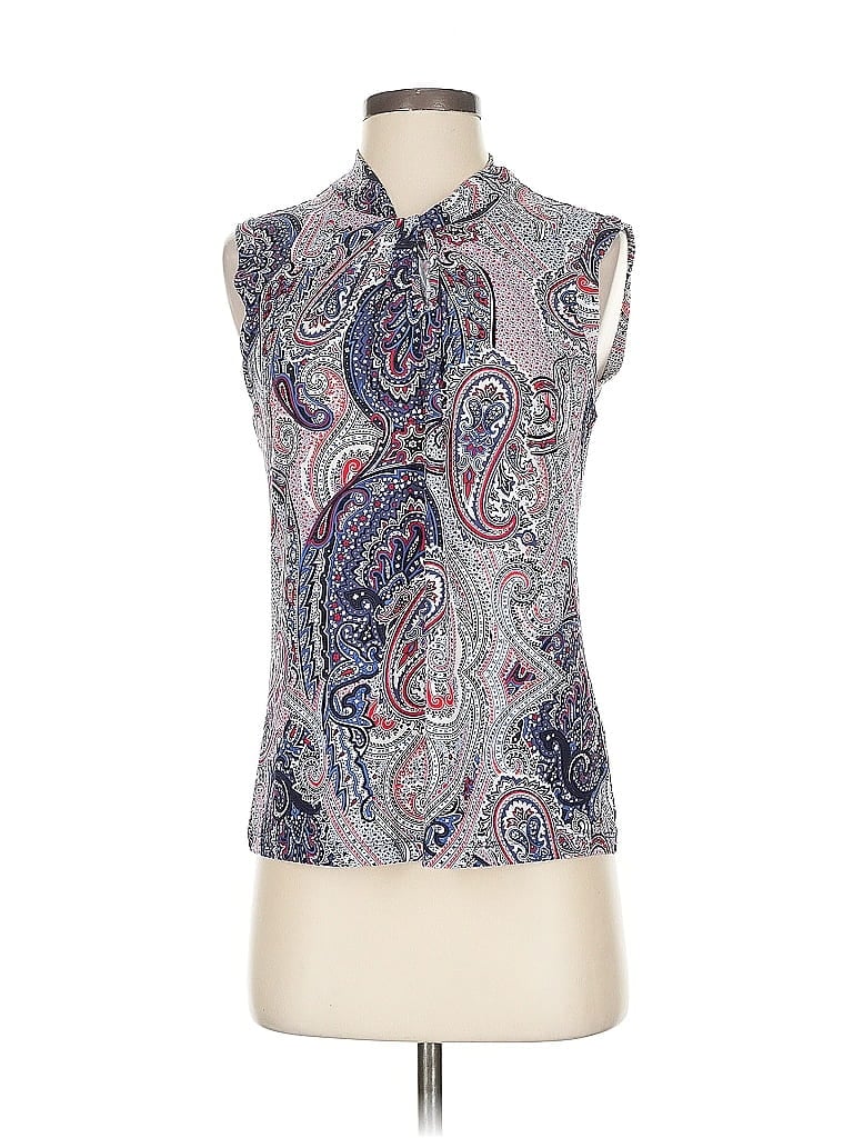 Pre-owned Tommy Hilfiger Sleeveless Blouse In Purple