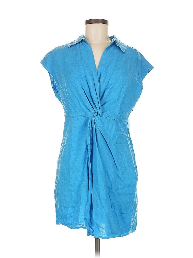 Pre-owned Mng Casual Dress In Blue