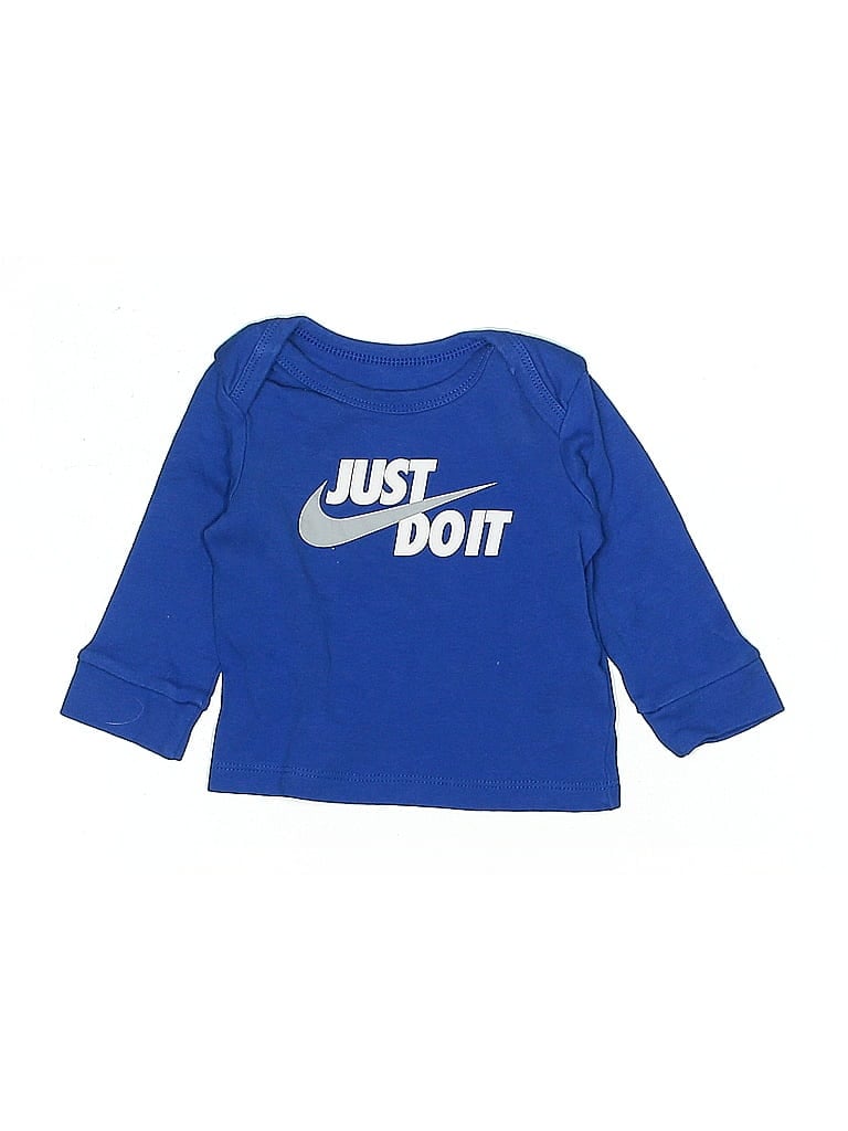 Click to view more detailed imagery on our partner's website Pre-owned Nike Babies' 3/4 Sleeve T-shirt In Blue