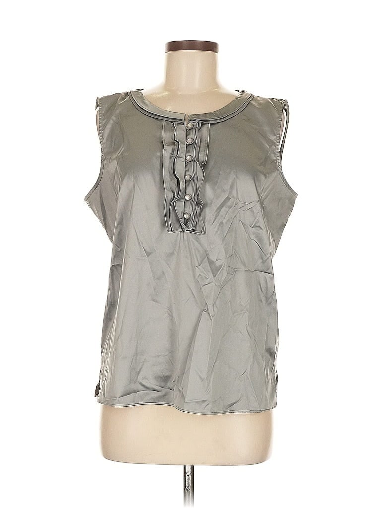 Pre-owned Talbots Outlet Sleeveless Blouse In Gray
