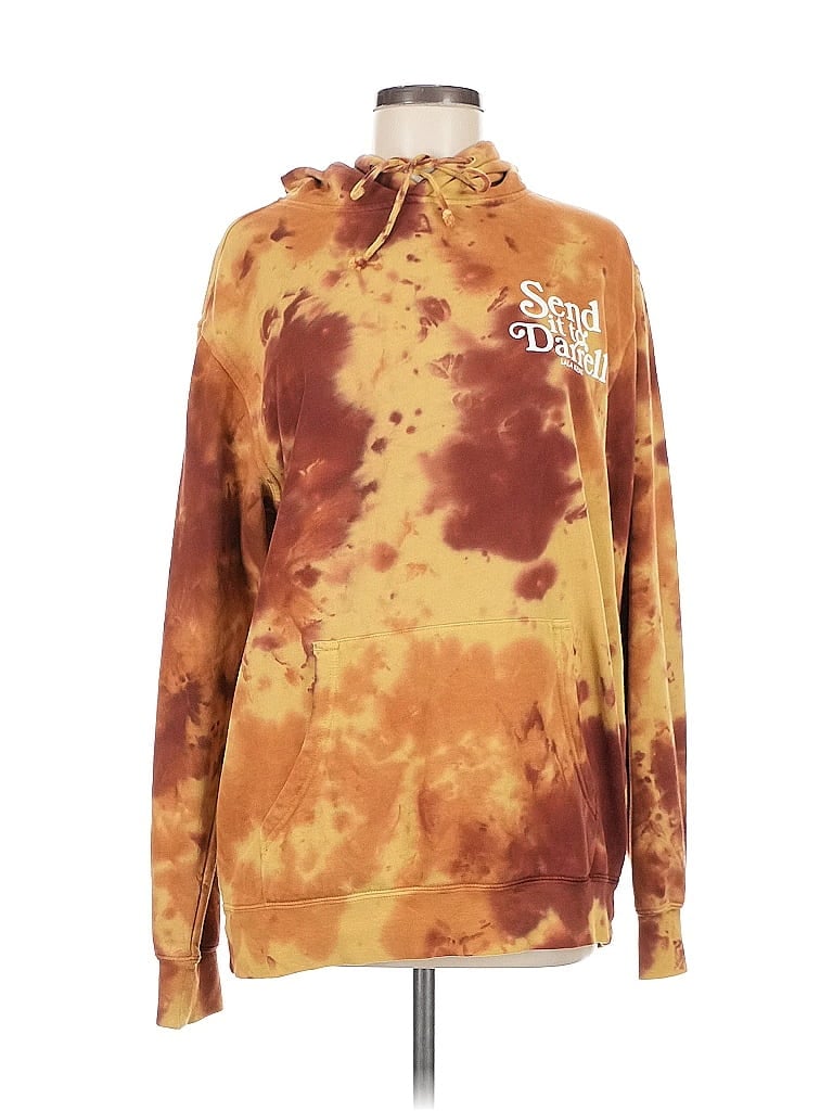 Pre-owned Assorted Brands Pullover Hoodie In Brown