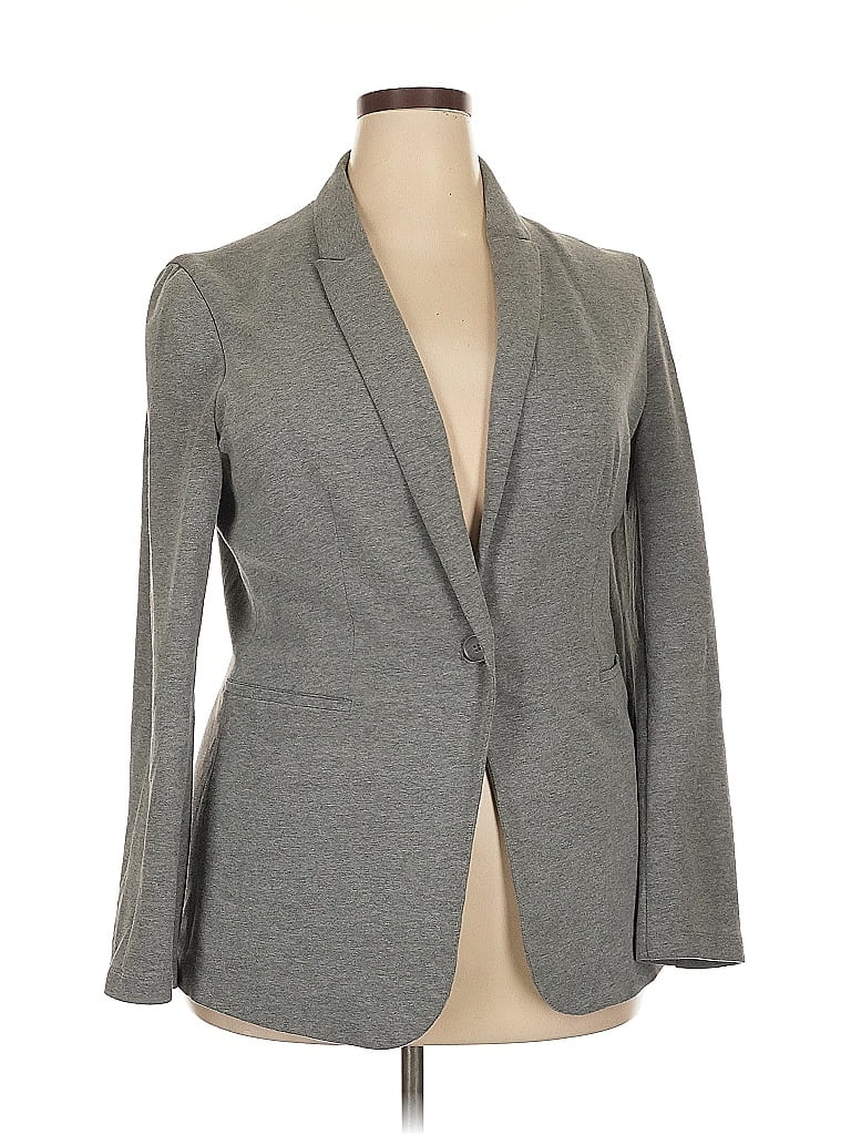 Pre-owned Mossimo Blazer Jacket In Gray