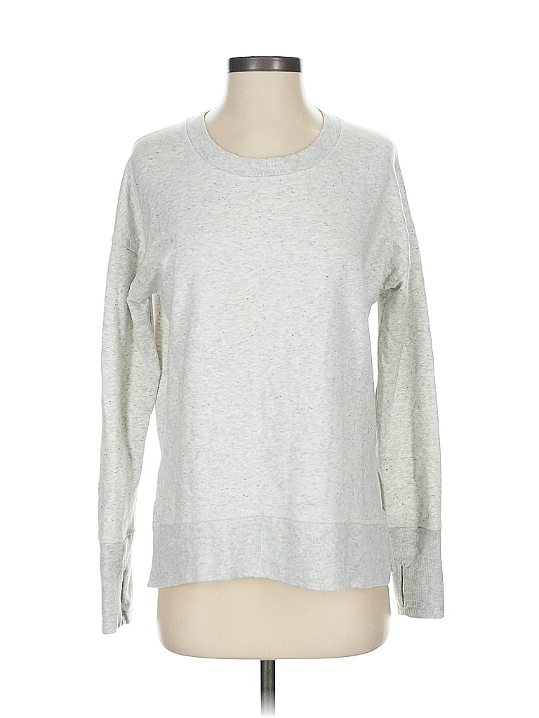 Pre-owned Athleta Sweatshirt In Silver