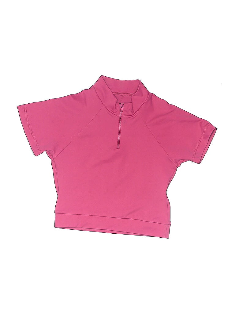 Pre-owned Assorted Brands Kids' Short Sleeve Turtleneck In Pink