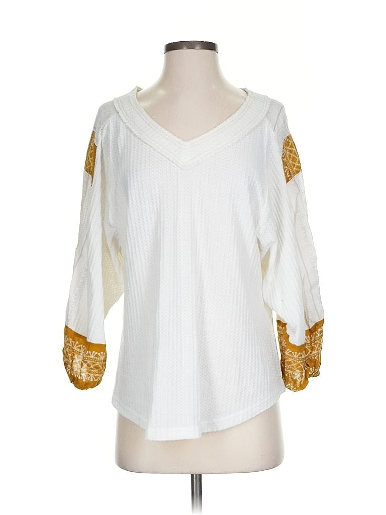 Pre-owned Kori America 3/4 Sleeve T-shirt In Gold