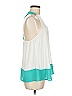 Charming Charlie 100% Polyester Teal Sleeveless Blouse Size M - photo 4