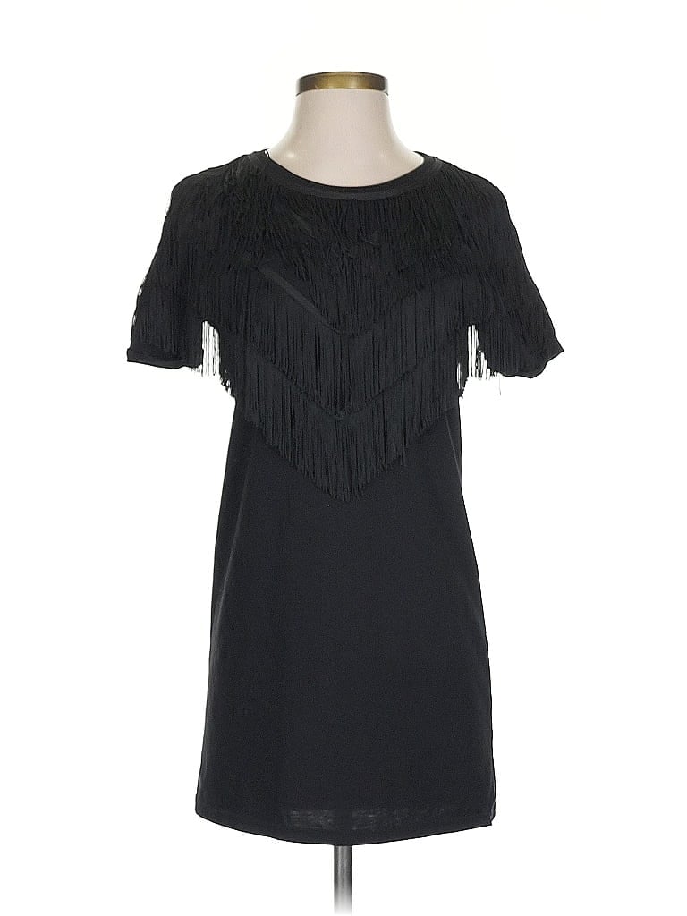 Topshop Black Short Sleeve Top Size 4 - photo 1