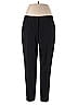 Pink Tartan Solid Black Wool Pants Size L (estimated) - photo 1