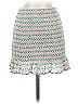 Zara 100% Polyester Print White Casual Skirt Size S - photo 1