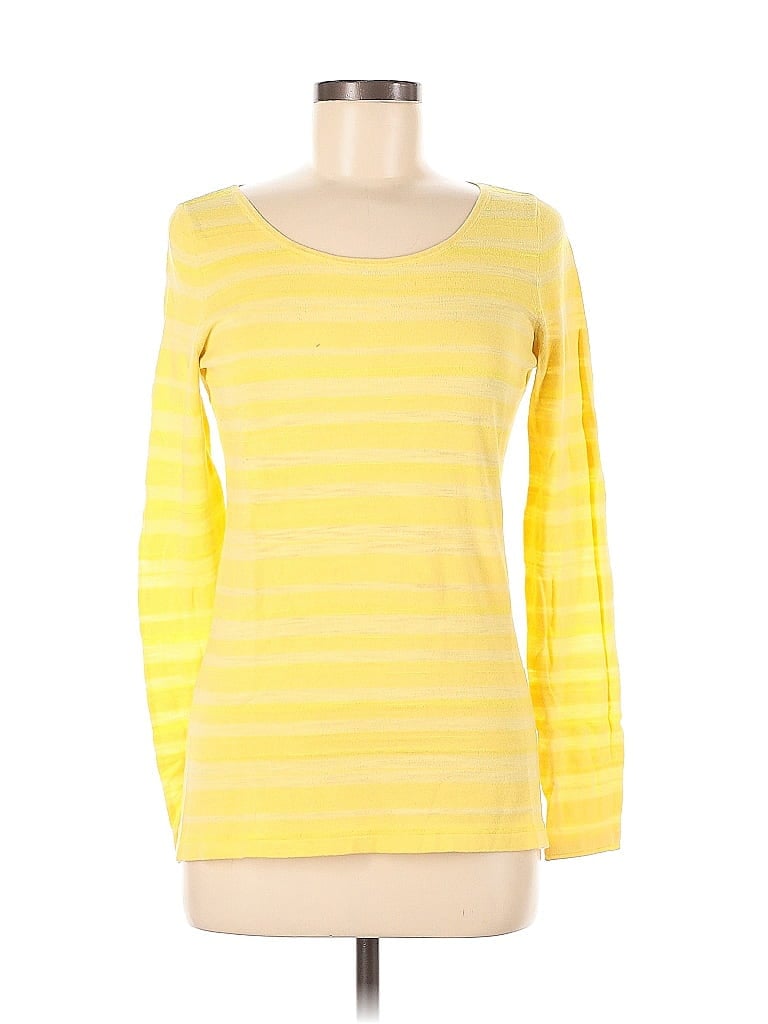 Pre-owned Banana Republic Long Sleeve T-shirt In Yellow