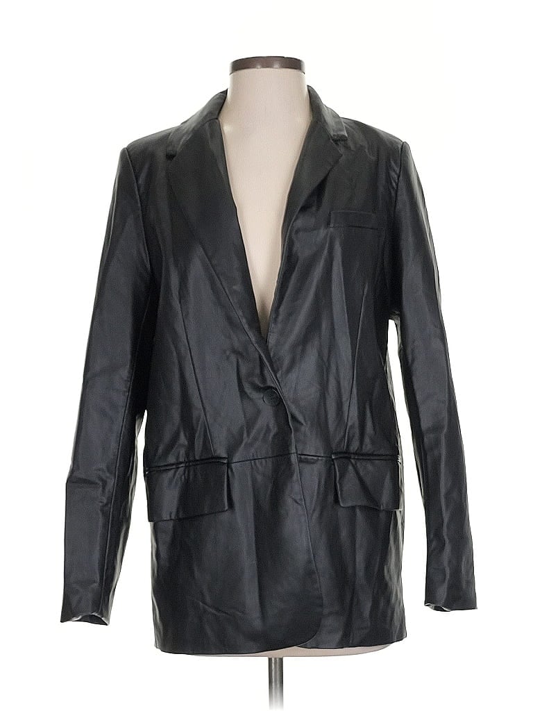 Pre-owned Zara Blazer Jacket In Black