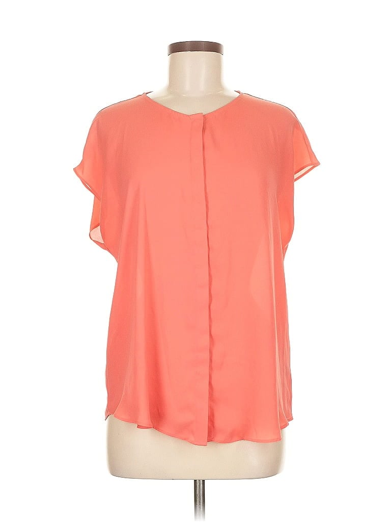 Pre-owned Apt. 9 Short Sleeve Blouse In Orange