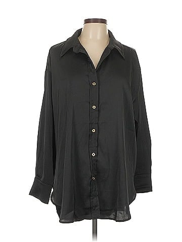 Fab'rik 3/4 Sleeve Button-Down Shirt (view 1)