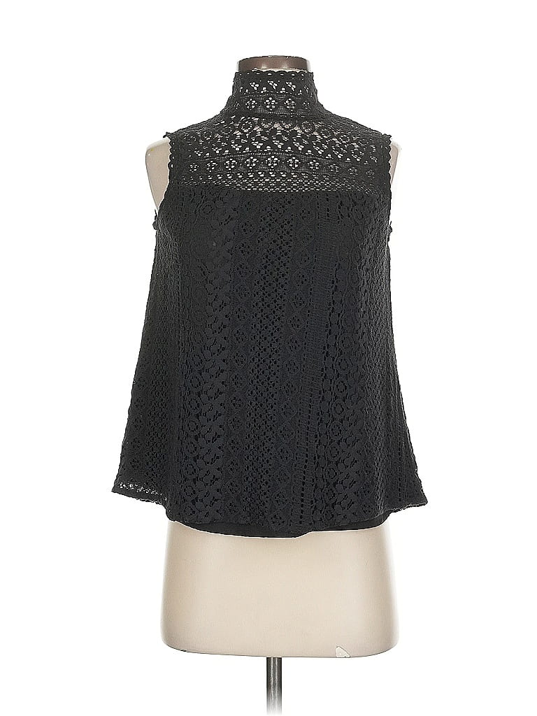 Pre-owned Michael Stars Sleeveless Blouse In Black
