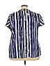 Agnes Orinda 100% Rayon Blue Short Sleeve Blouse Size 3X - photo 2