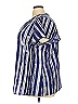 Agnes Orinda 100% Rayon Blue Short Sleeve Blouse Size 3X - photo 4