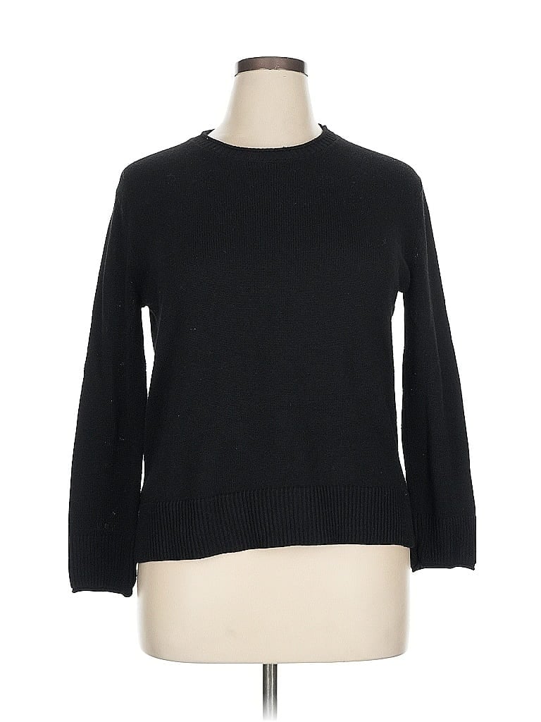 Pre-owned Ella Moss Pullover Sweater In Black