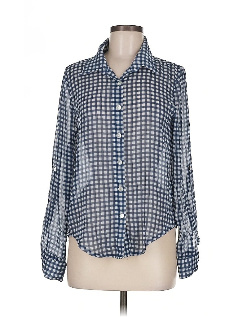 Click to view more detailed imagery on our partner's website Pre-owned About A Girl Long Sleeve Blouse In Blue