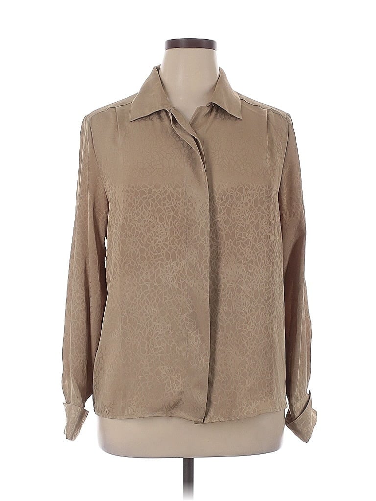 Pre-owned Silvercord Long Sleeve Blouse In Brown