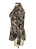 Etcetera 100% Silk Tweed Brown Long Sleeve Silk Top Size 2 - photo 5