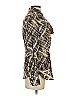 Etcetera 100% Silk Tweed Brown Long Sleeve Silk Top Size 2 - photo 4