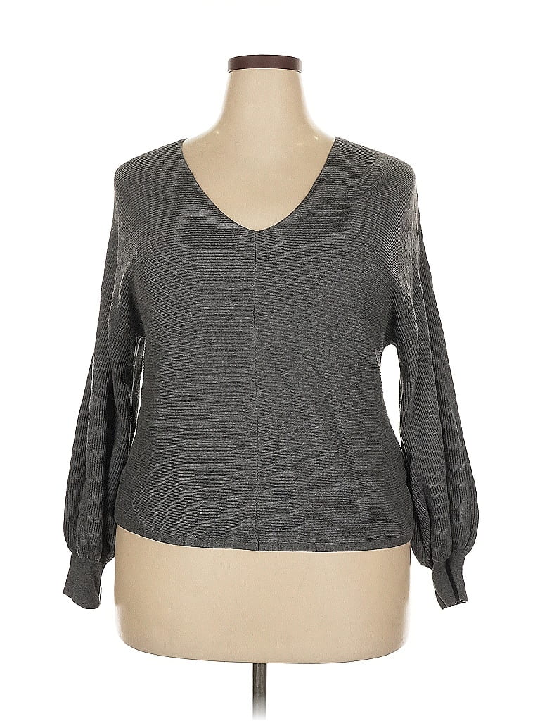 Pre-owned 1.state Pullover Sweater In Gray