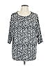 Como Blu Silver 3/4 Sleeve Blouse Size L - photo 1