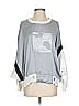 Free People Graphic Silver Sweatshirt Size S - photo 1