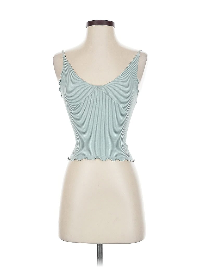 Pre-owned By Together Tank Top Blue Sweetheart Neckline Tops