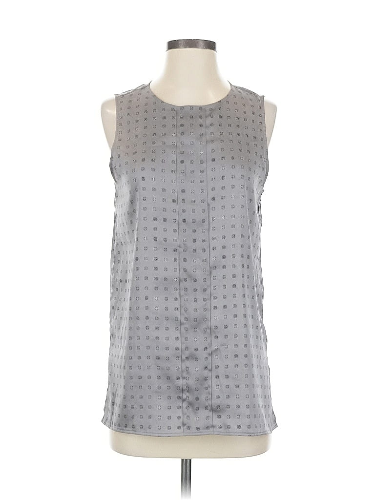 Pre-owned Ann Taylor Sleeveless Blouse In Silver