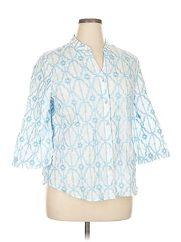 Ruby Rd. 3/4 Sleeve Button-Down Shirt (view 1)