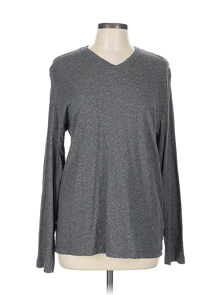 Pre-owned Calvin Klein Long Sleeve T-shirt In Gray