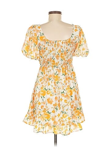 Sienna Sky 100% Polyester Yellow Casual Dress Size M
