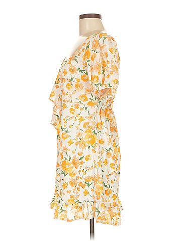 Sienna Sky 100% Polyester Yellow Casual Dress Size M