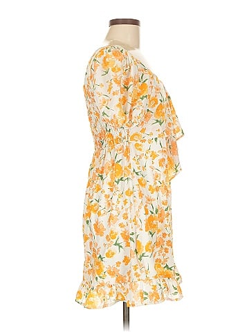 Sienna Sky 100% Polyester Yellow Casual Dress Size M